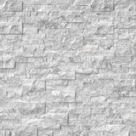 Arabescato Carrara Splitface Ledger Panel 6 X 24 Marble Wall Tile, 6PK